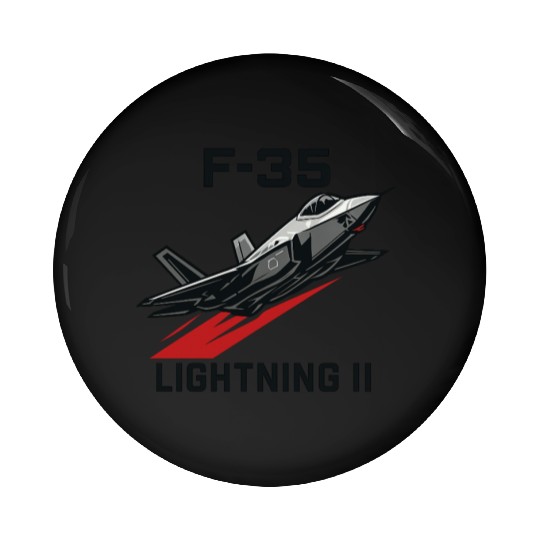 F-35 Lightning II Stealth Fighter Jet Art Pin Buttons