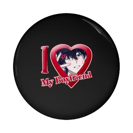 I Love My BF – Cute Minimal Logo Pin Buttons