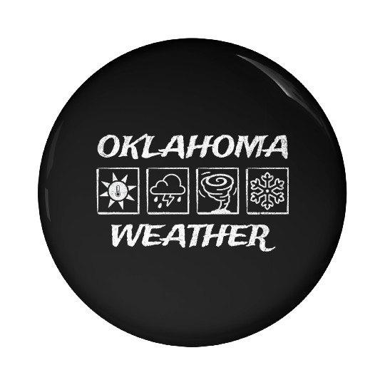 Oklahoma Weather - Seasons Pin Buttons
