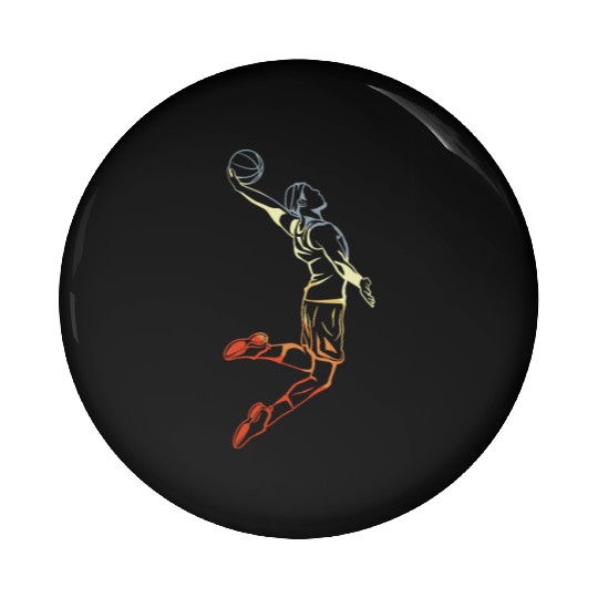 Basketball Player Sketch Pin Buttons