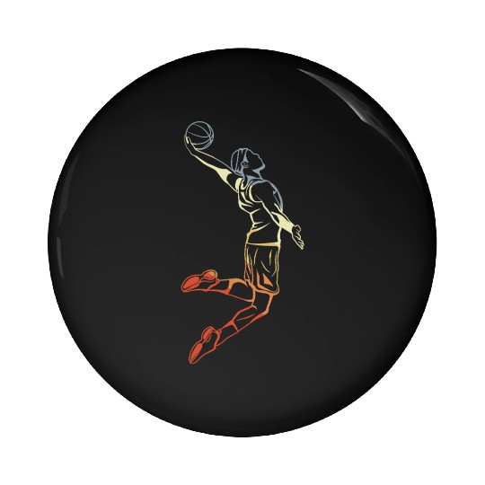 Basketball Player Sketch Pin Buttons