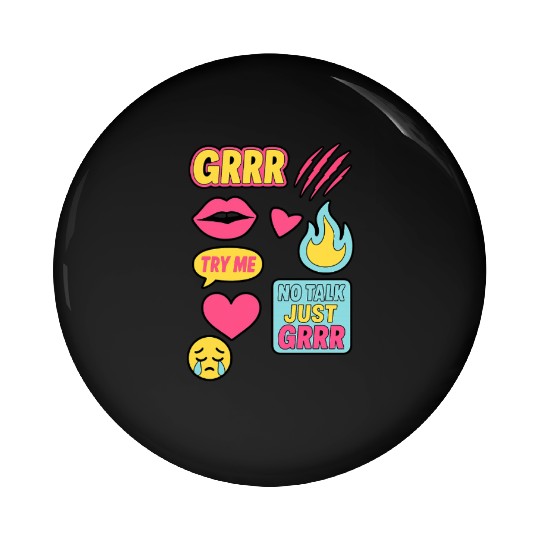 Sticker Grrr – TikTok Baddie Pack Pin Buttons