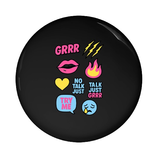 Sticker Grrr – TikTok Baddie Pack Pin Buttons