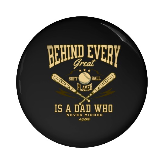 Softball Dad Pride Pin Buttons