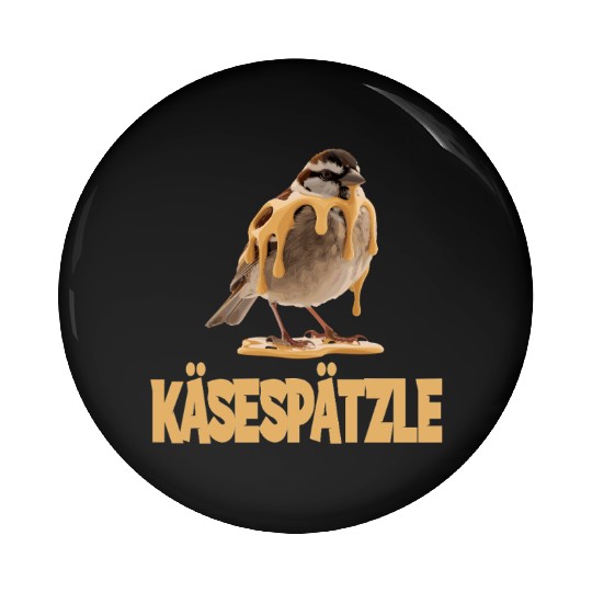 Käsespätzle Sparrow Delight With Cheesy Drizzle Pin Buttons