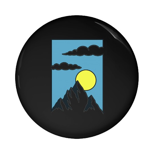 Sunrise Mountain Peak Pin Buttons