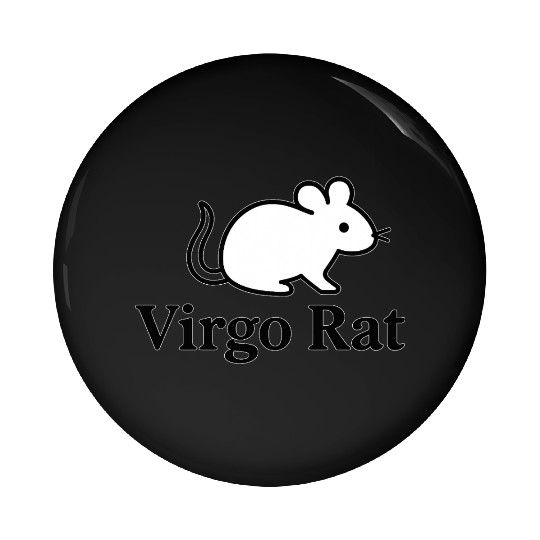 Virgo Rat Pin Buttons