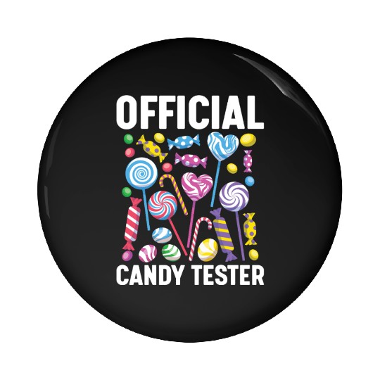 Official Candy Tester Lollipop Sweets 01 Pin Buttons