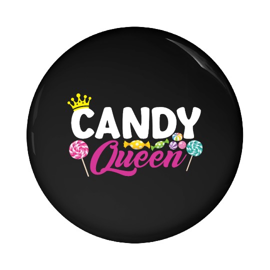 Funny Candy Queen Lollipop Lover Design 01 Pin Buttons