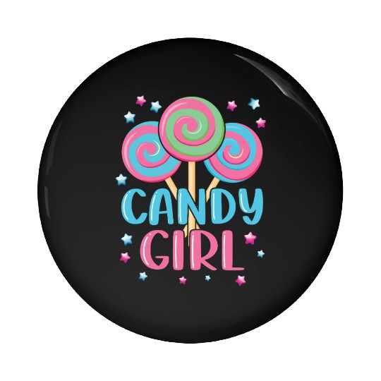 Cute Lollipop Candy Girl Design 01 Pin Buttons
