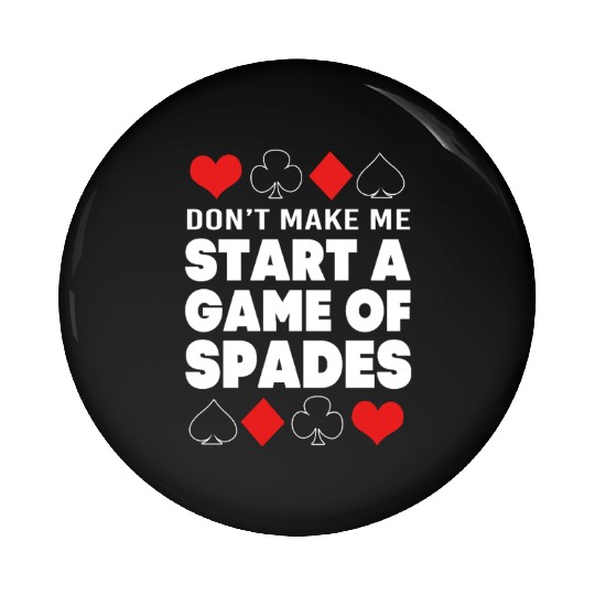Spades Poker Card Game Pin Buttons