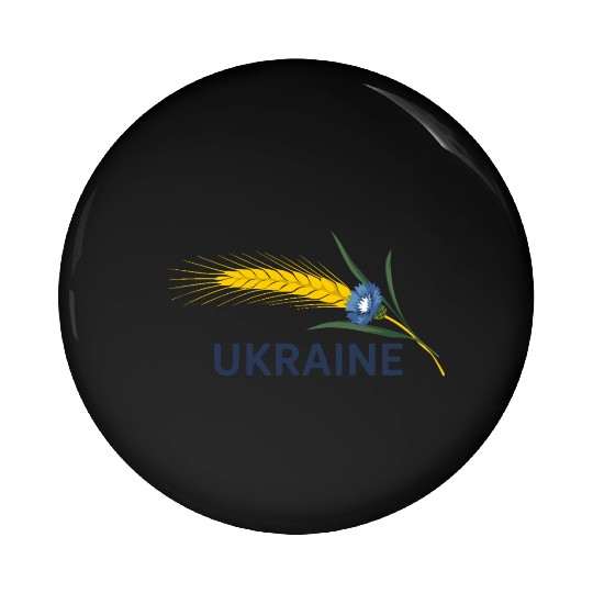 Ukraine Wheat Cornflower Agricultural Heritage Pin Buttons