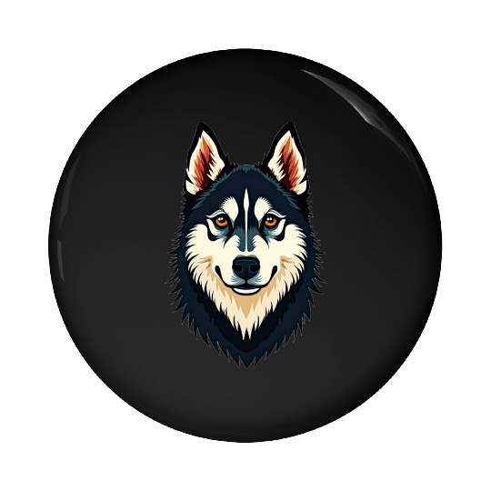 “Siberian Husky” – Bold & Beautiful Dogs Pin Buttons