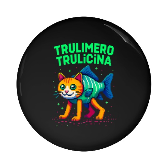 Retro Pixel Catfish – Trulmero Trulcina Pin Buttons