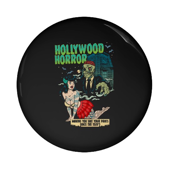 Hollywood Horror B-Movie Madness Pin Buttons