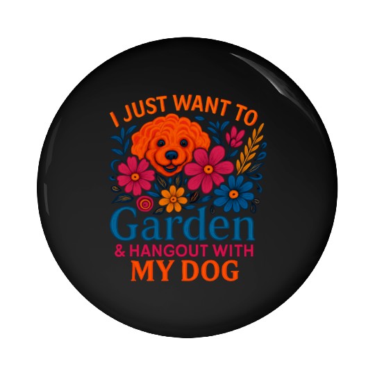 Gardening Garden Dog Pin Buttons