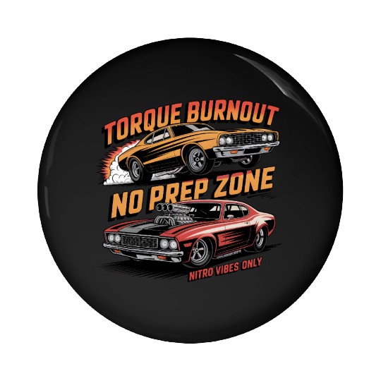 Retro Muscle Drag Racer – No Prep Street Heat Pin Buttons