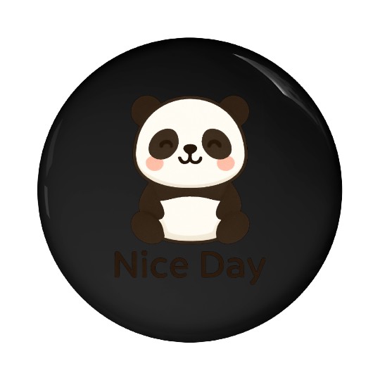 Cute Panda - Nice Day Pin Buttons