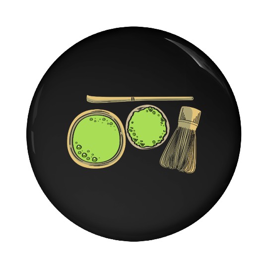 Matcha Japanese Tea Matcha Pin Buttons