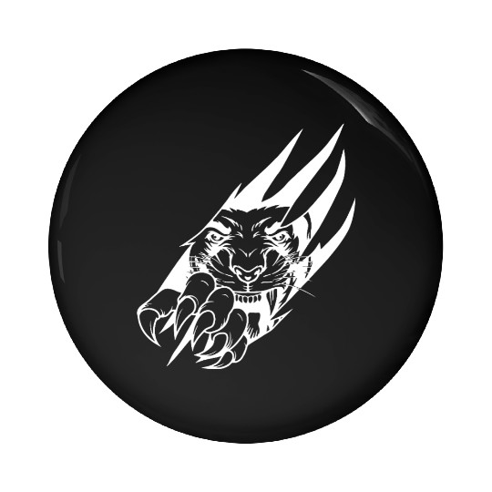 Panther Claw Rip White Outline Pin Buttons