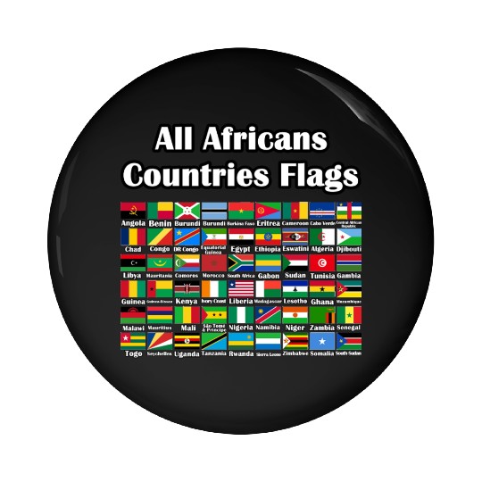 All Africans Countries Flags Pin Buttons
