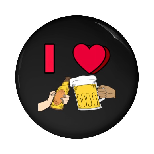 I LOVE BEER #1 Pin Buttons