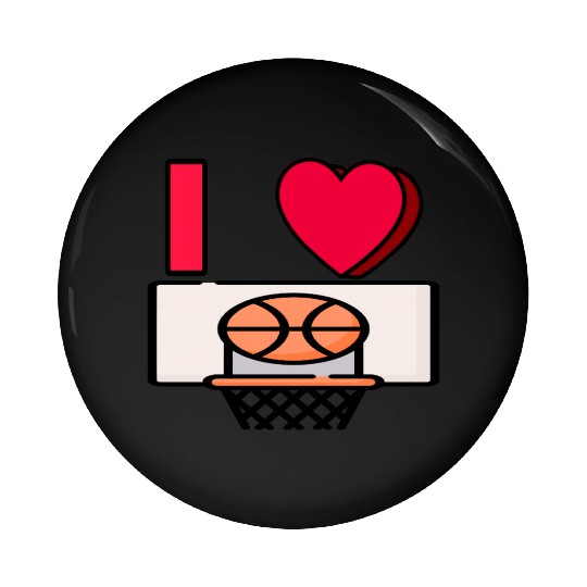 I LOVE BASKETBALL #2 Pin Buttons