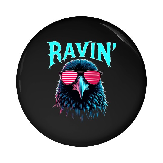 Ravin' Rave Festival Fun with Cool Raven Pin Buttons
