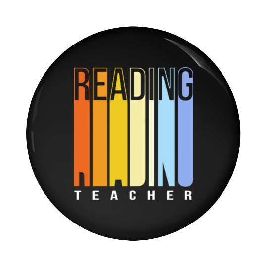 Back To School Reading Teacher Pin Buttons