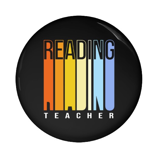Back To School Reading Teacher Pin Buttons