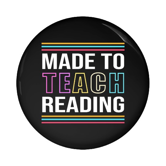 Back To School Reading Teacher Pin Buttons