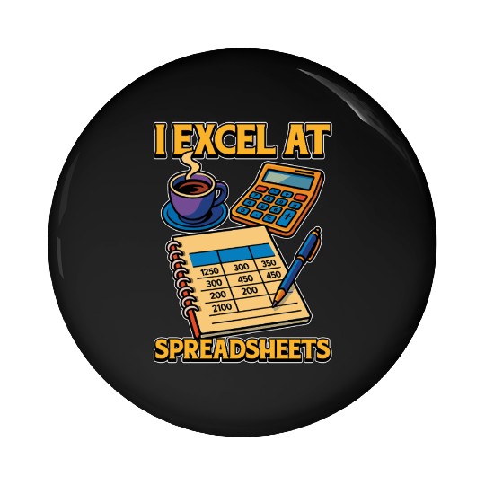 Accounting I Excel At Spreadsheets Bookkeeper Pin Buttons