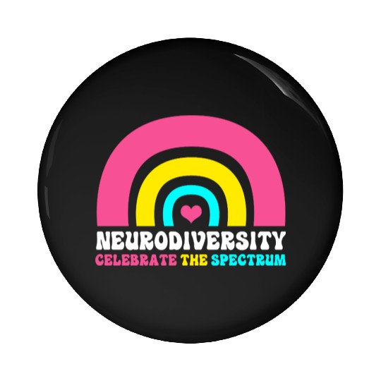 Neurodiversity Autistic Rainbow Adhd Pin Buttons