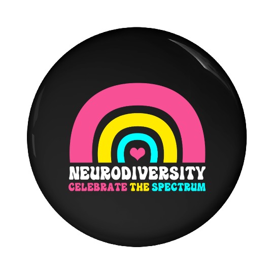 Neurodiversity Autistic Rainbow Adhd Pin Buttons