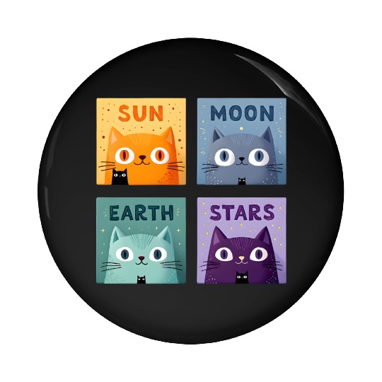 Funny Cat Pin Buttons | Retro Cat Meme Pin Buttons