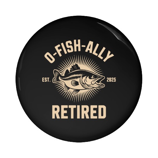 Retro D-Fish Alley Retirement Logo Pin Buttons
