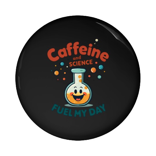 Caffeine and Science Pin Buttons