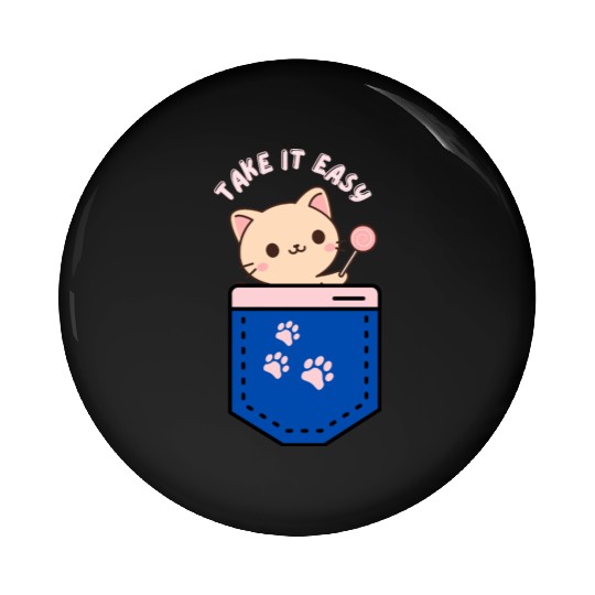 Sweet Kitten Lollipop Badge Design Pin Buttons