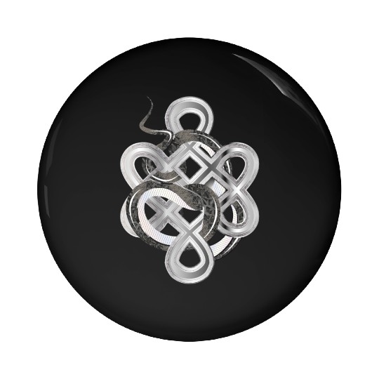 Silver Snake Knot – Mystical & Elegant Pin Buttons