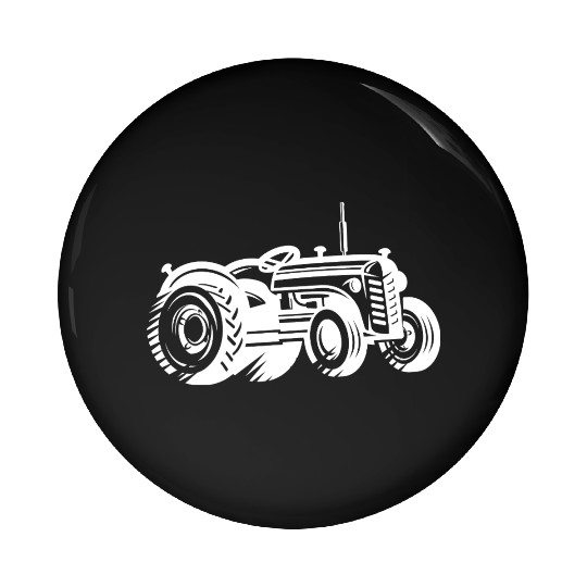 Tractor Silhouette Farmer Agriculture Pin Buttons