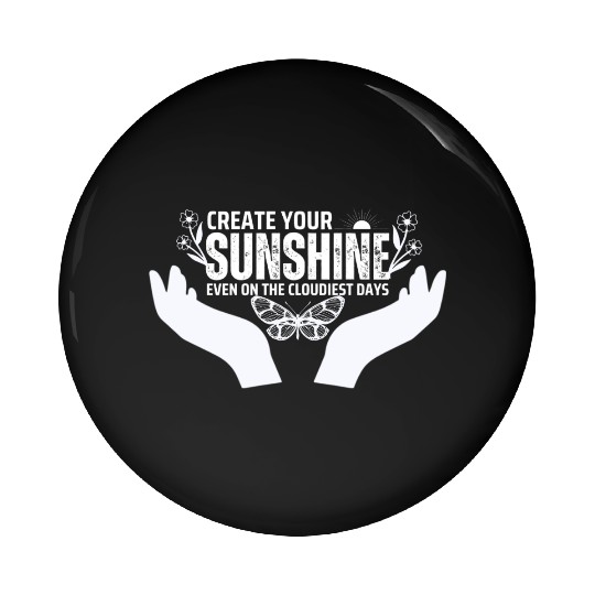 Hopeful Sunshine Motivational Quote Pin Buttons