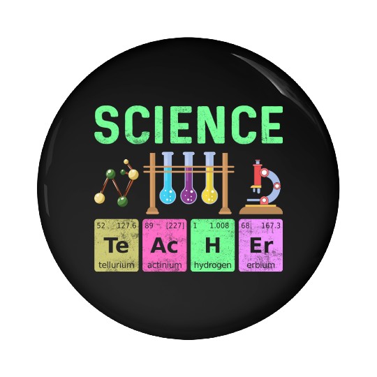 Science Art Teacher - Colorful Periodic Table Pin Buttons