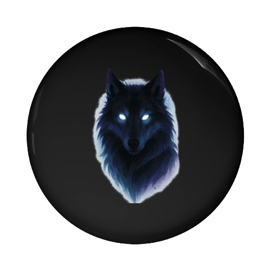 Enigmatic Howling Wolf Design Pin Buttons