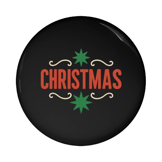 Festive Christmas Spirit Illustration Pin Buttons