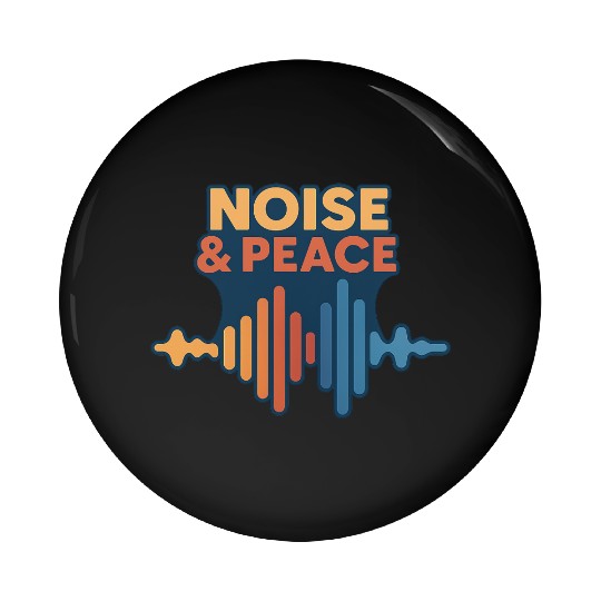 Peaceful Sound Wave Illustration Pin Buttons
