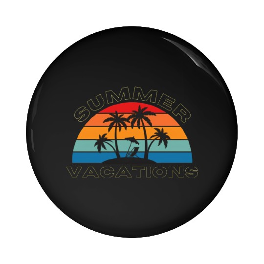 Tropical Sunset Summer Vibes Pin Buttons