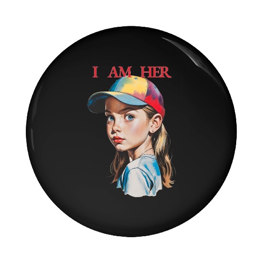 Women Empowerment Courageous Girl Pin Buttons