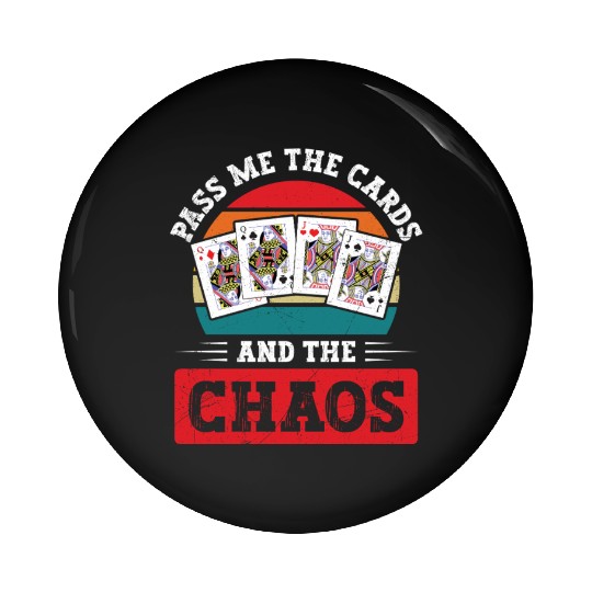 Retro Playing Card Games Pinochle Tournament Pin Buttons