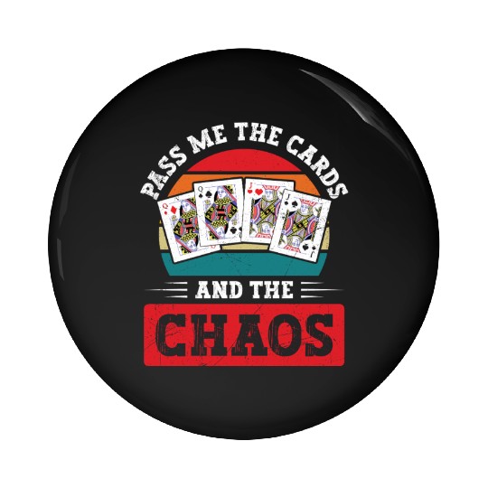 Retro Playing Card Games Pinochle Tournament Pin Buttons