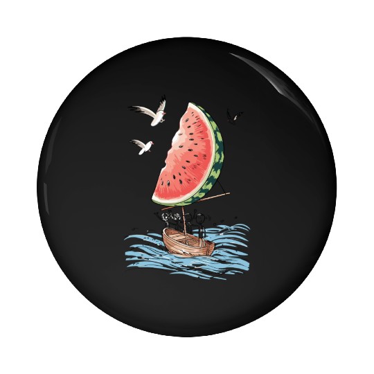 Watermelon Sail Adventure: Nautical Fun Meets Pin Buttons